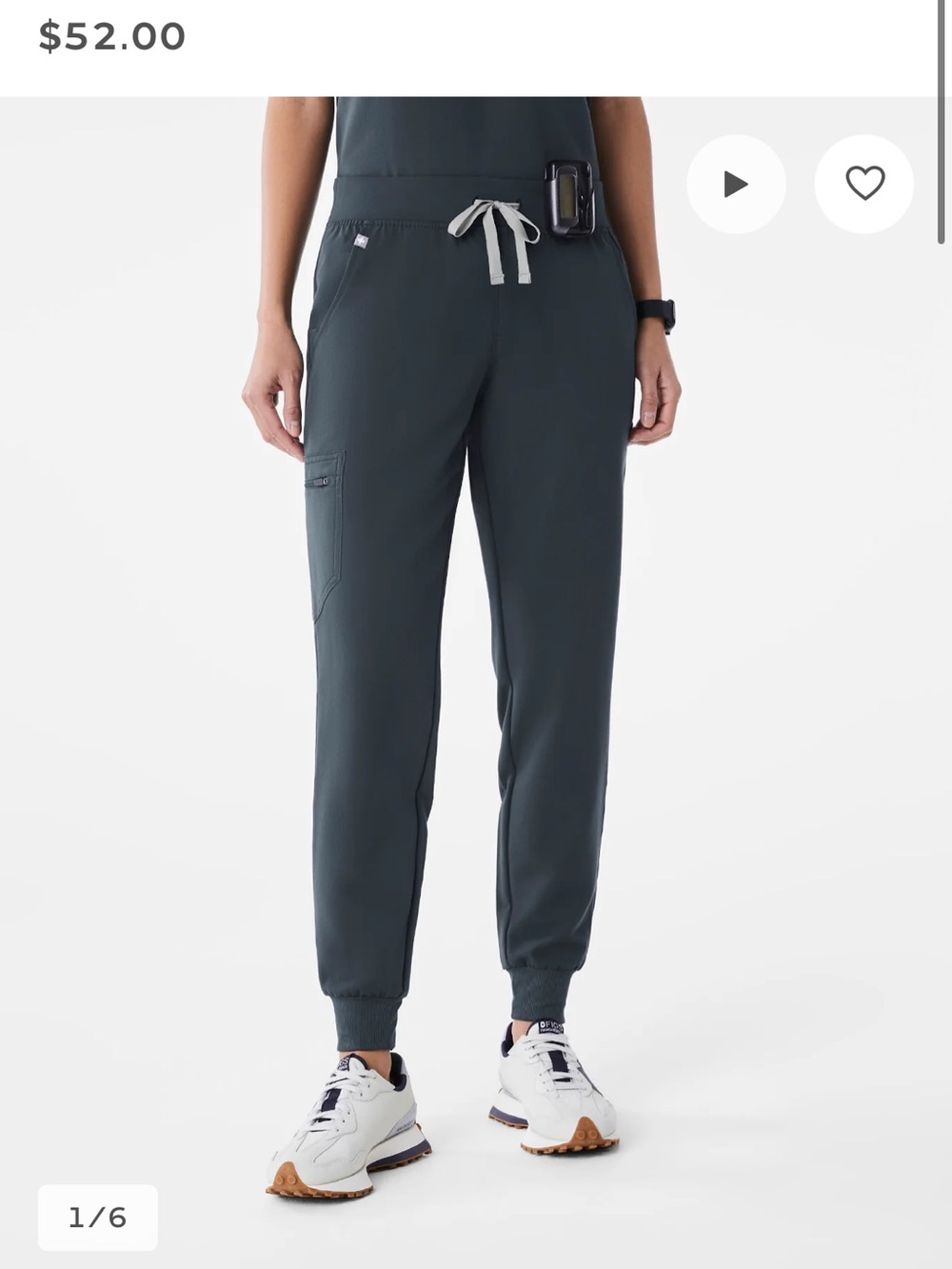Figs Technical Collection Scrub Joggers in Teal Blue - Picture 2 of 4